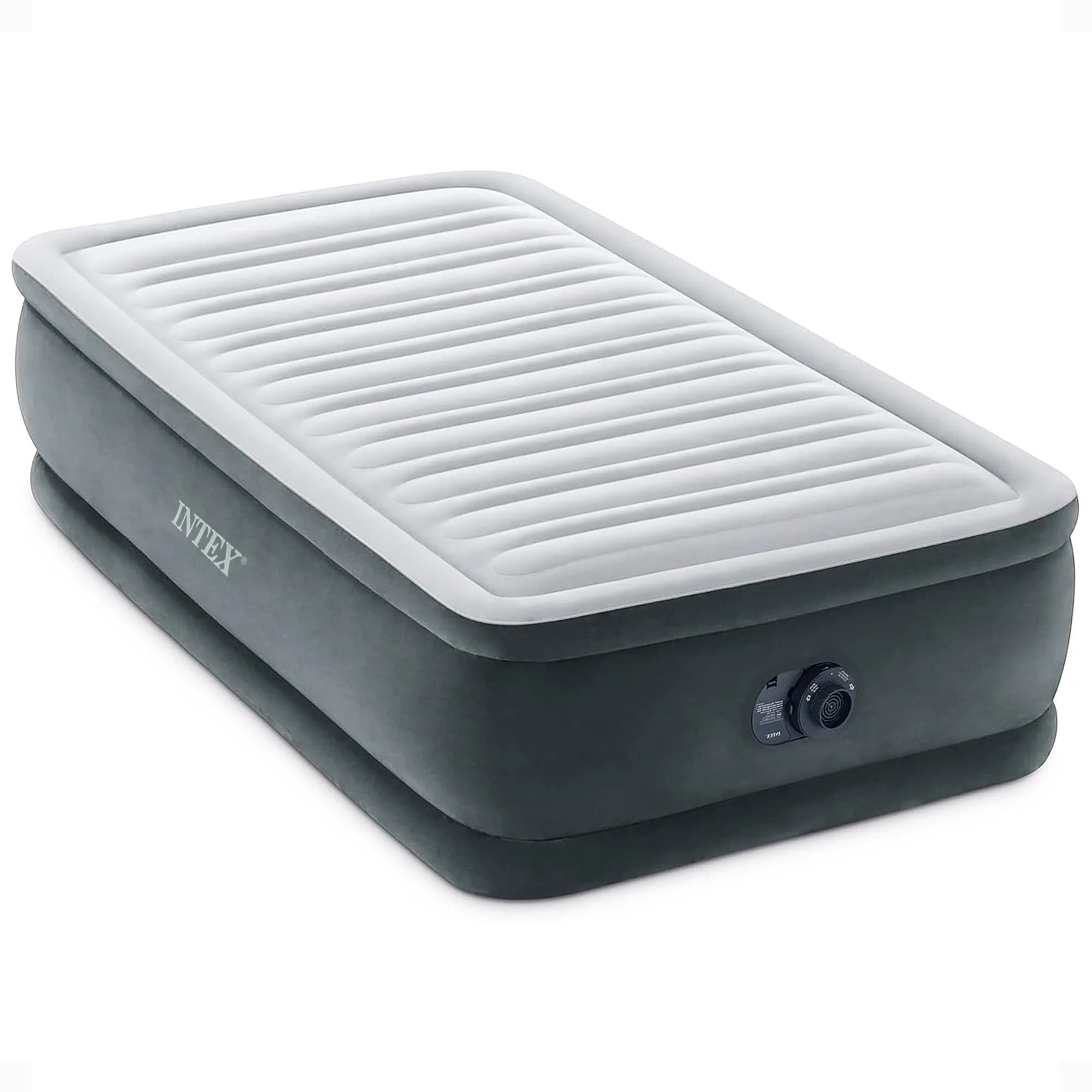 Intex Dura-Beam Deluxe 18" Twin Size Air Mattress with Built-in Pump | 45.7cm (18") Elevated Comfort - main product image