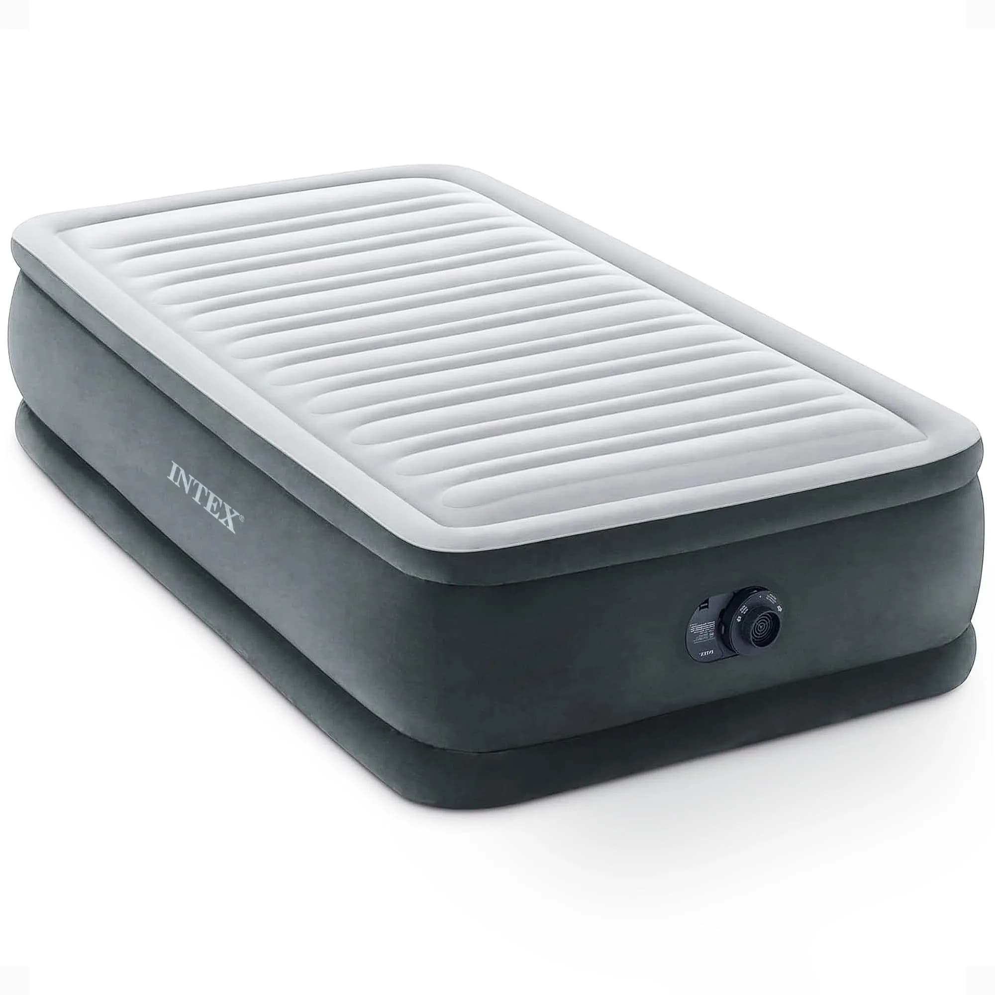Intex Dura-Beam Deluxe Twin Size Air Mattress with Built-in Pump | 13" Plush Support for Guests & Travel - main product image