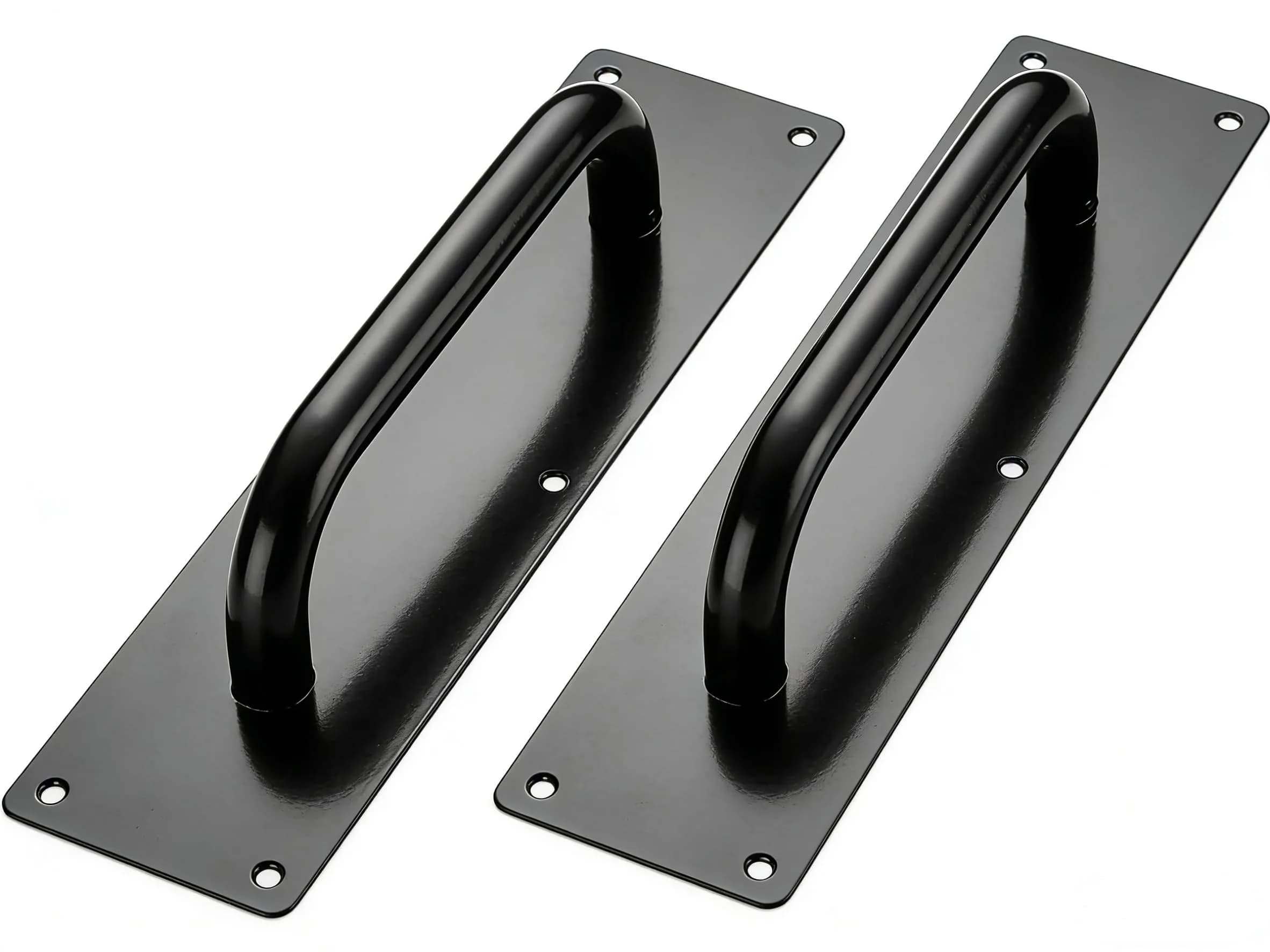 SUYA 12 Inch Push Pull Door Handle,Matte Black (2PCS) | Durable Stainless Steel Handle for Interior & Exterior Doors — Matte Black