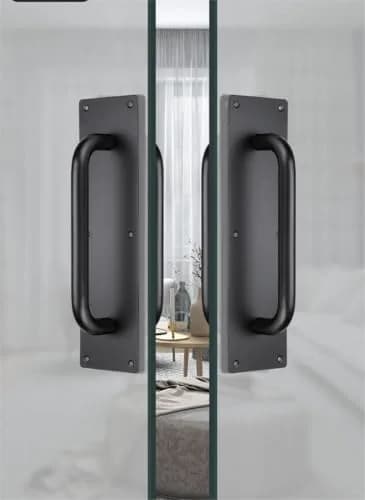 SUYA 12 Inch Push Pull Door Handle,Matte Black (2PCS) | Durable Stainless Steel Handle for Interior & Exterior Doors thumbnail 7