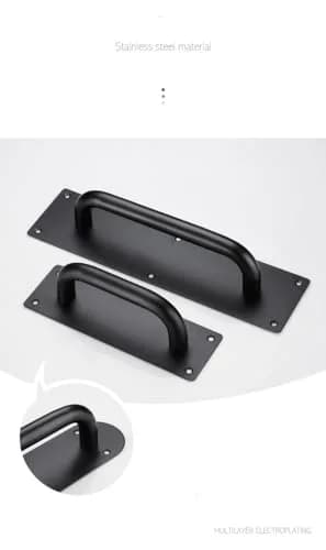 SUYA 12 Inch Push Pull Door Handle,Matte Black (2PCS) | Durable Stainless Steel Handle for Interior & Exterior Doors thumbnail 4