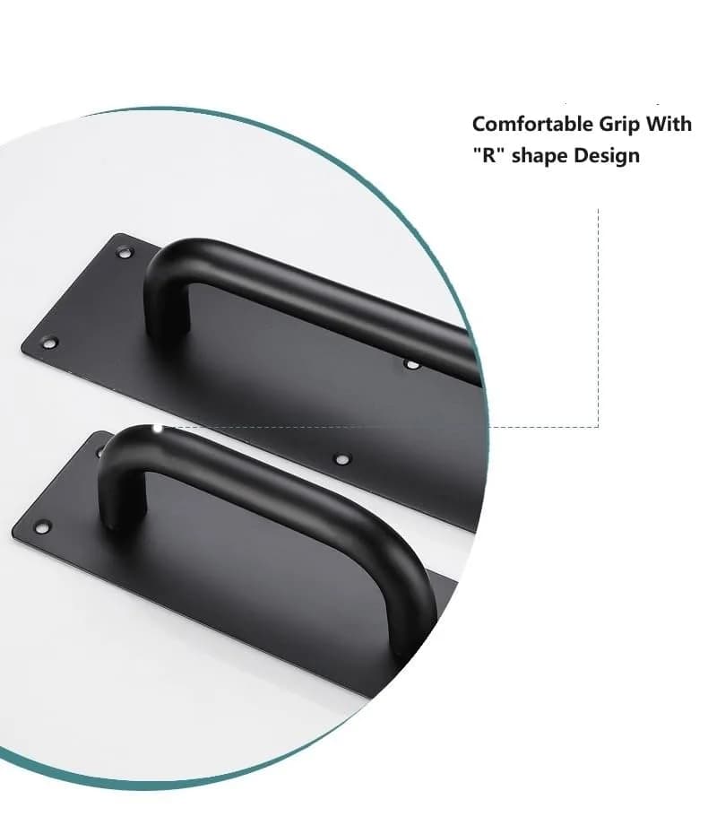 SUYA 12 Inch Push Pull Door Handle,Matte Black (2PCS) | Durable Stainless Steel Handle for Interior & Exterior Doors thumbnail 5