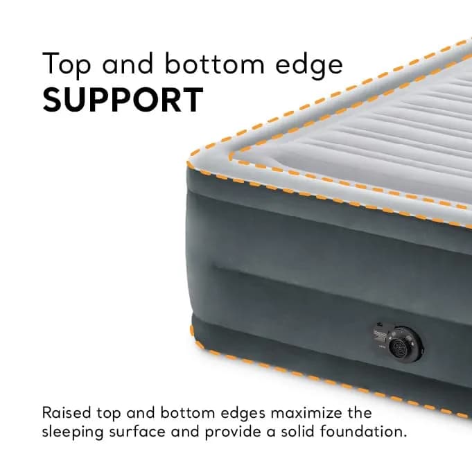 Intex 64417ED Queen Dura-Beam Comfort Plush Air Mattress 22in | High-Rise with Built-in Pump for Travel & Camping thumbnail 10