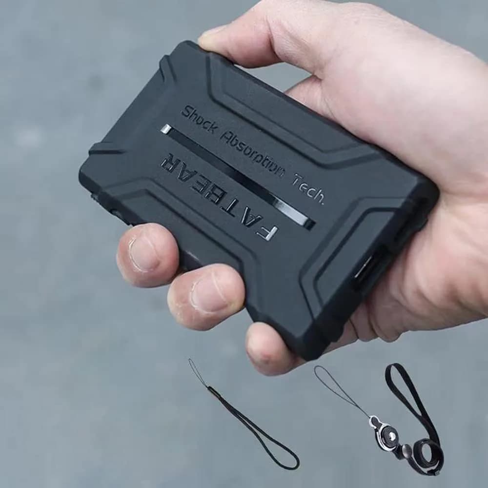 Fat Bear Rugged Shockproof Armor Case for Sony Walkman NW-A100 Series | Full Access & Drop Protection (70-120 chars) — Black