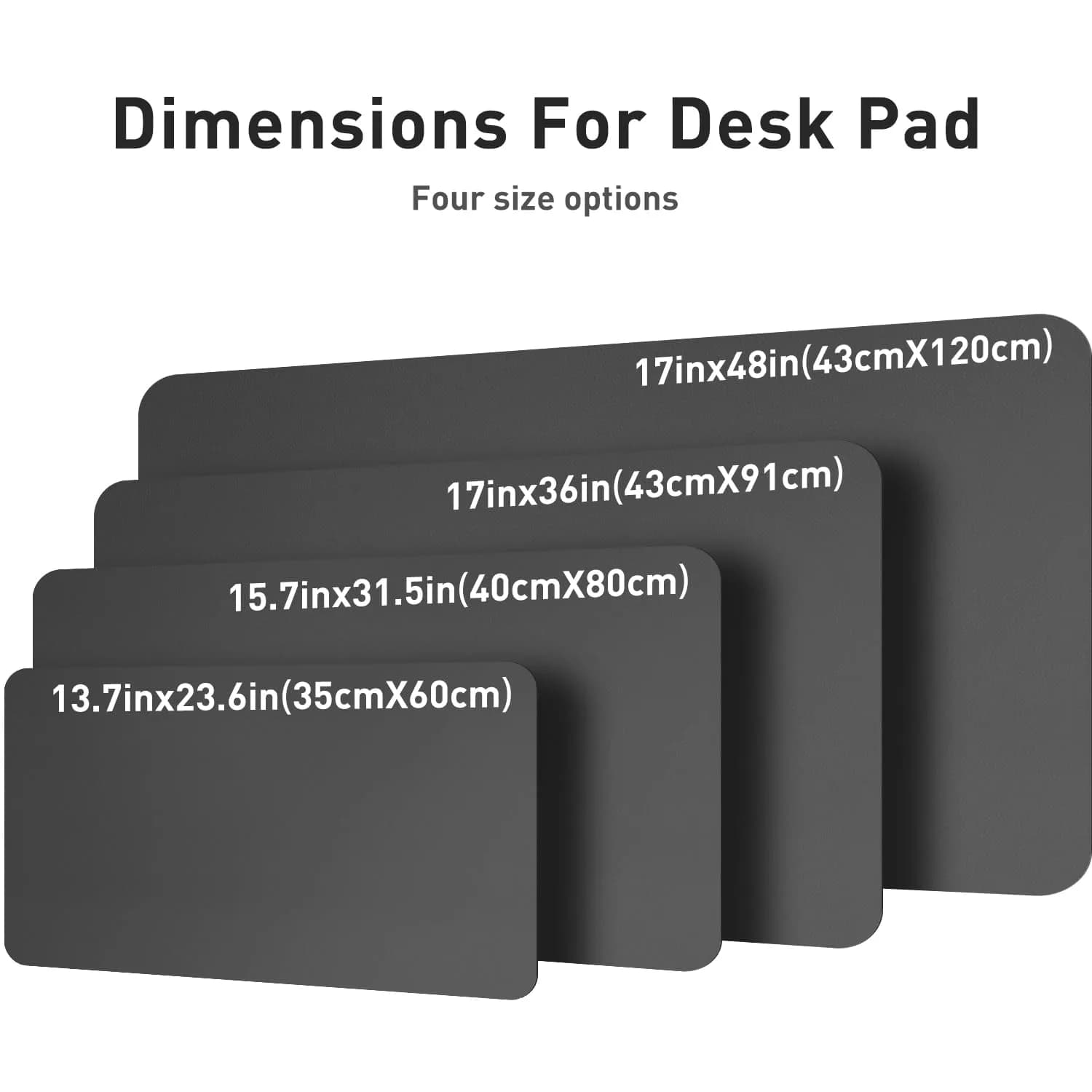 Aothia Gray PU Leather Desk Pad Protector, 23.6" x 13.7" | Protects Desks from Scratches and Stains - view 8