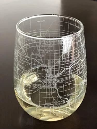 Or Something 17oz Stemless Wine Glass with Indianapolis City Map | Dishwasher Safe & Made in USA thumbnail 1