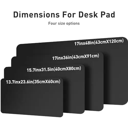 Aothia Black PU Leather Desk Pad Protector 60cm x 35cm (23.6" x 13.7") | Non-Slip Waterproof Surface for Office & Home thumbnail 8