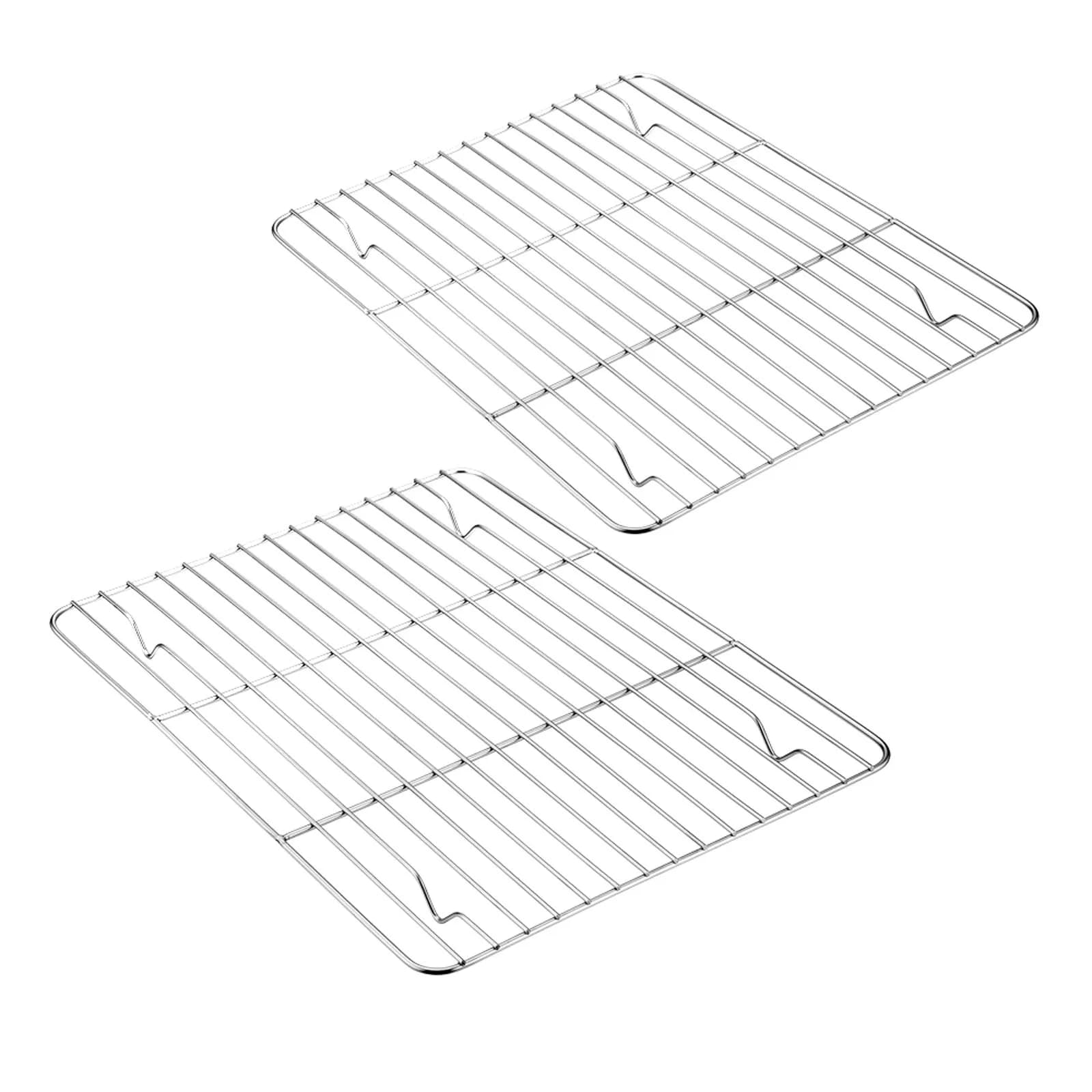 E-far Stainless Steel Cooling Rack Set of 2, 11.6'' x 9'' | Rust-Free & Oven-Safe for Baking & Roasting — 11.6" x 9"
