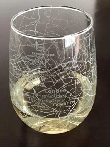 Or Something Stemless 17oz Wine Glass with London City Map | Dishwasher Safe & Reusable thumbnail 1