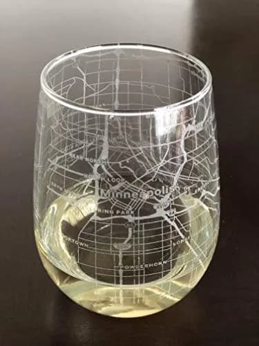 Or Something 17oz Stemless Wine Glass with Minneapolis Saint Paul Map | Dishwasher Safe & Made in USA thumbnail 1
