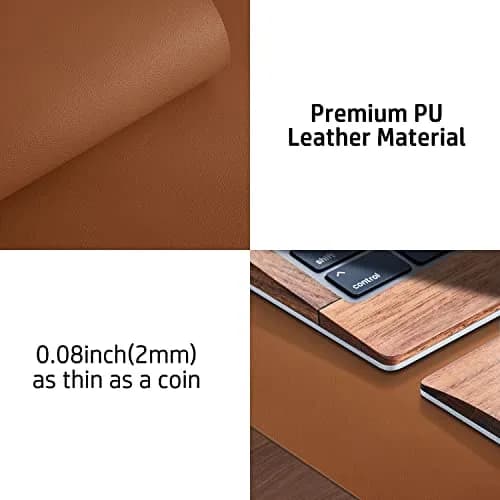 Aothia PU Leather Desk Pad Protector 59cm x 35cm (23.6" x 13.7") | Smooth Surface for Writing and Laptop Use thumbnail 7