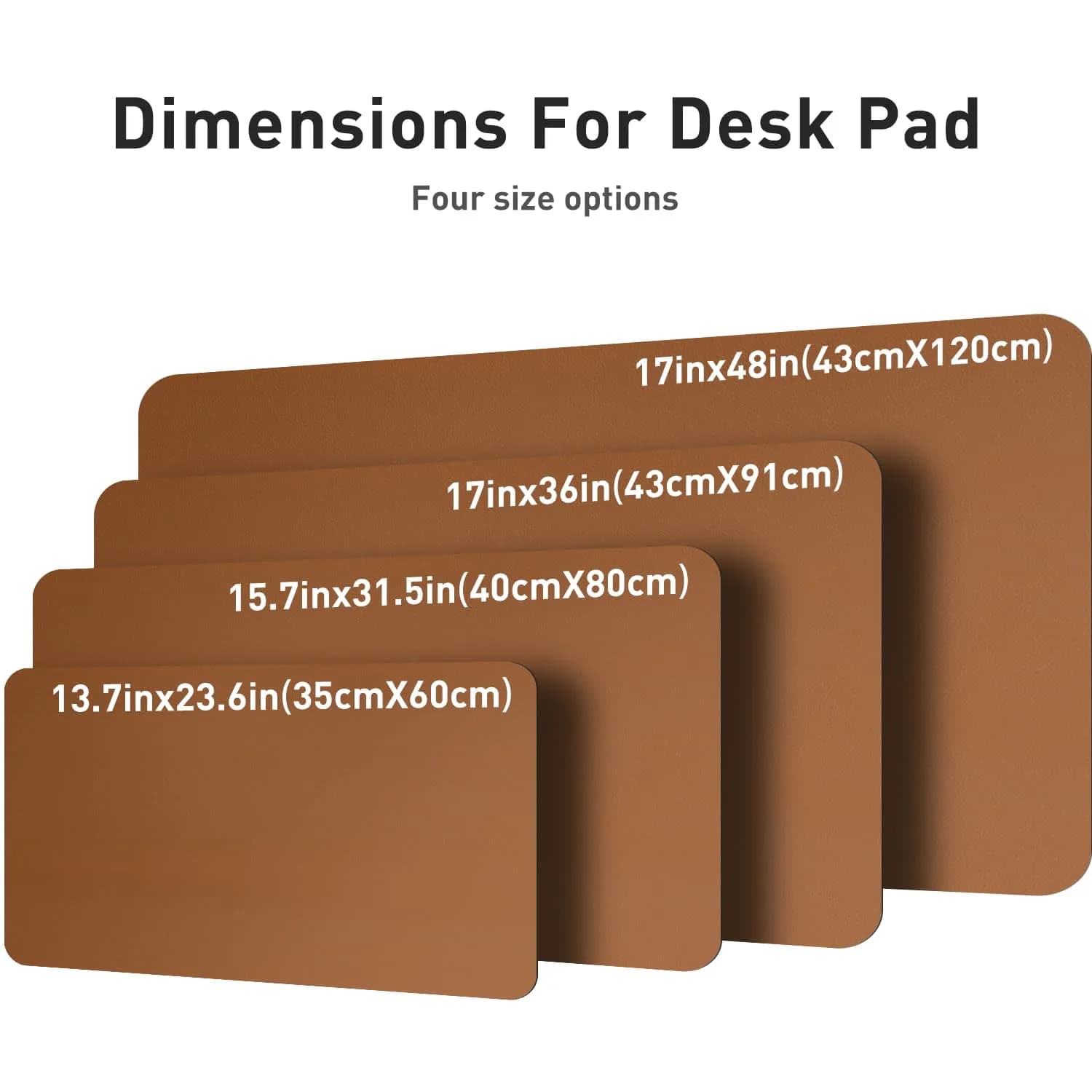 Aothia Brown PU Leather Desk Pad Protector, 23.6" x 13.7" - Stylish Desk Protection - view 8