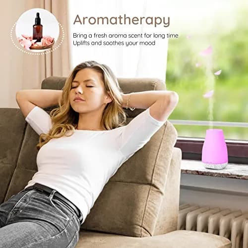 Homeweeks Essential Oil Diffuser 100ml (3.4 Fl Oz) | Ultrasonic Cool Mist Humidifier with 7 Color LED Light thumbnail 3
