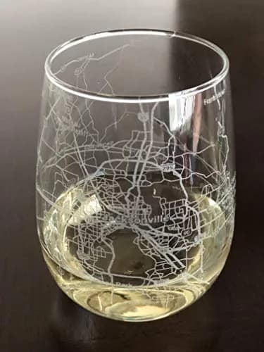 Or Something 17oz Stemless Wine Glass Urban City Map Jacksonville Florida | Dishwasher Safe thumbnail 1