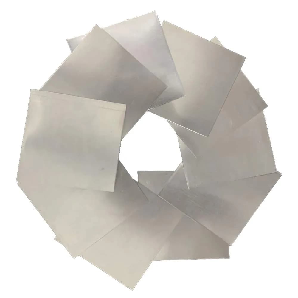 Auto-plaza 99.9% Pure Zinc Zn Sheet Plate Metal Foil 100x100x0.2mm (10-Pack) | For Science Labs & Experiments - main product image
