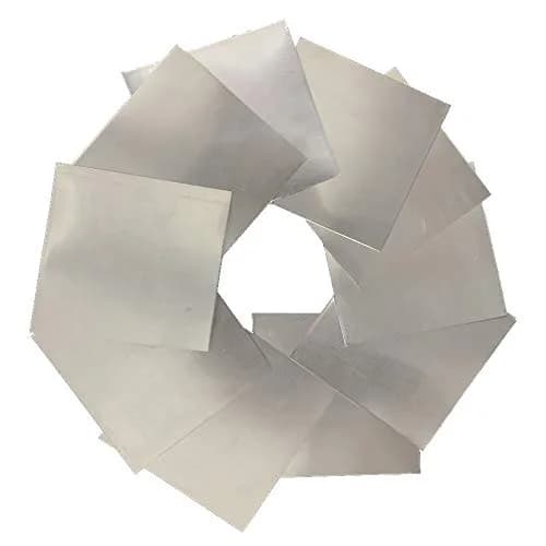 Auto-plaza 99.9% Pure Zinc Zn Sheet Plate Metal Foil 100x100x0.2mm (10-Pack) | For Science Labs & Experiments thumbnail 1