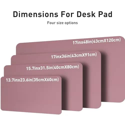 Aothia Dark Pink Desk Pad Protector 91cm x 43cm (36" x 17") | Smooth PU Leather for Office & Home thumbnail 8