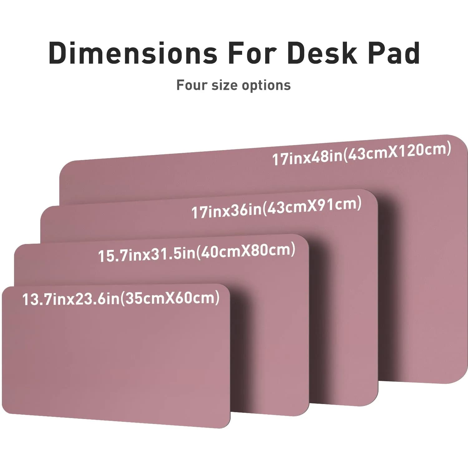 Aothia Dark Pink Desk Pad Protector 91cm x 43cm (36" x 17") | Smooth PU Leather for Office & Home - view 8