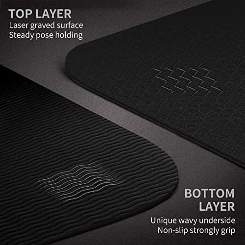 CAMBIVO Yoga Mat for Men and Women | Extra Long & Wide 213cm x 81cm | Non Slip, 6mm Thick thumbnail 4