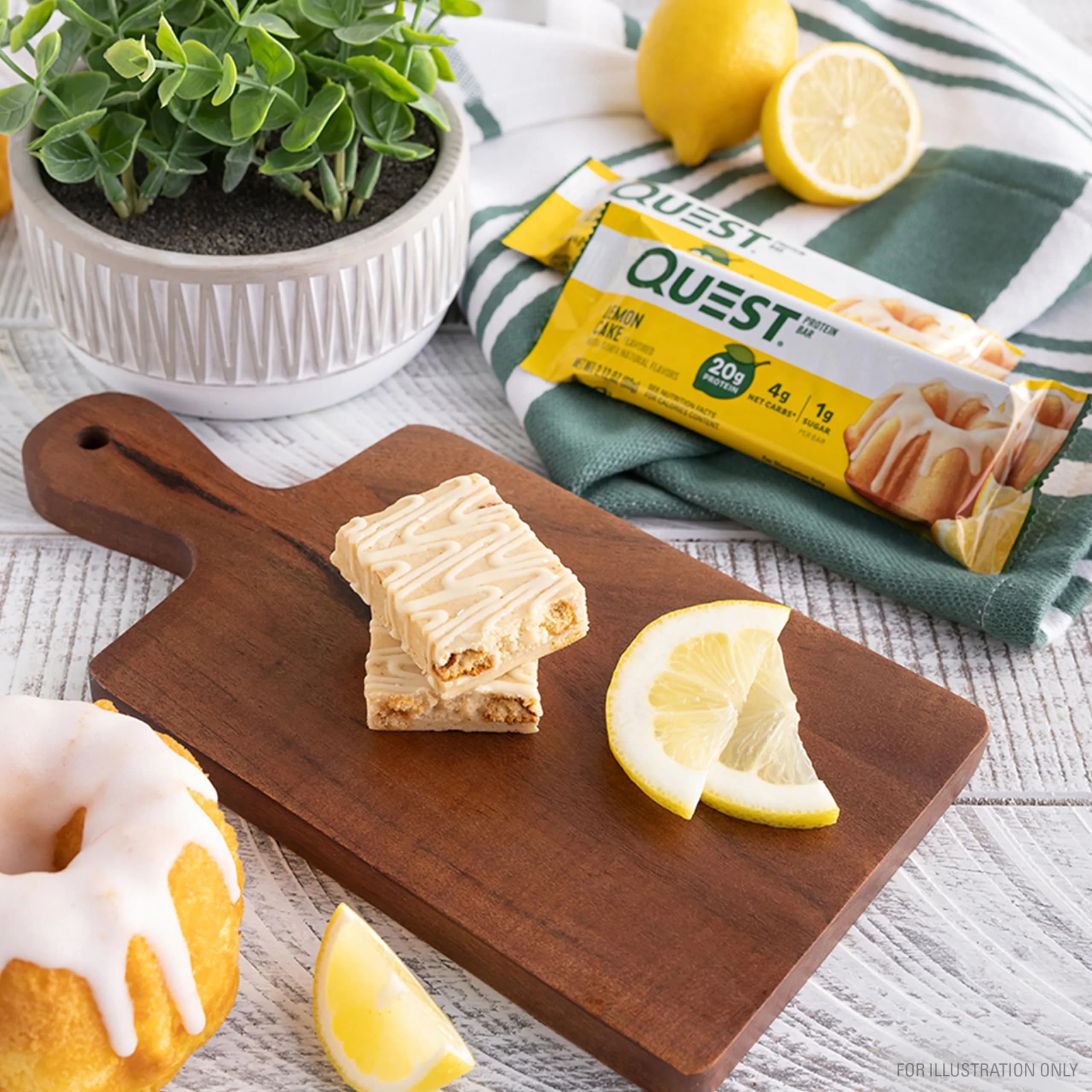 Quest Lemon Cake Protein Bars 12 Count | High Protein, Low Carb, Gluten Free, Keto Friendly - view 4