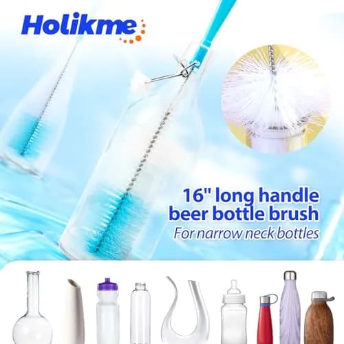 Holikme Bottle Brush Tube Cleaning Lab Set with Long Handle,White | 11 Pack, Long Handle, Multi-Size thumbnail 3