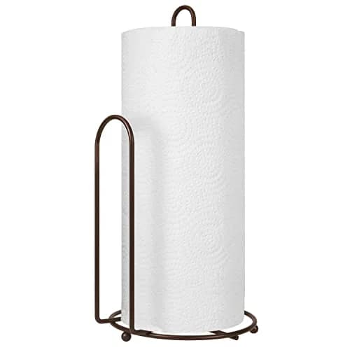 Blue Donuts Countertop Paper Towel Holder - Easy One-Handed Tear, Farmhouse Style, Bronze Finish thumbnail 1