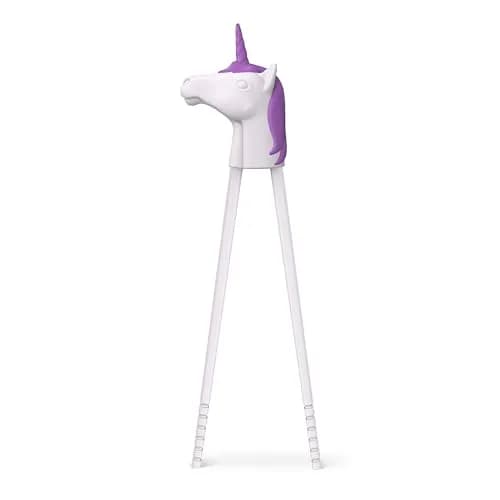 Fred & Friends MUNCHTIME Unicorn Chopsticks for Kids, Reusable Food-Safe Plastic, 4.45 inches | Fun Interactive Design for Beginners thumbnail 1
