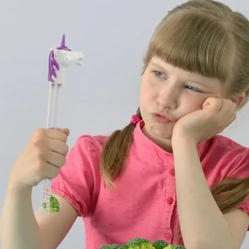 Fred & Friends MUNCHTIME Unicorn Chopsticks for Kids, Reusable Food-Safe Plastic, 4.45 inches | Fun Interactive Design for Beginners thumbnail 4