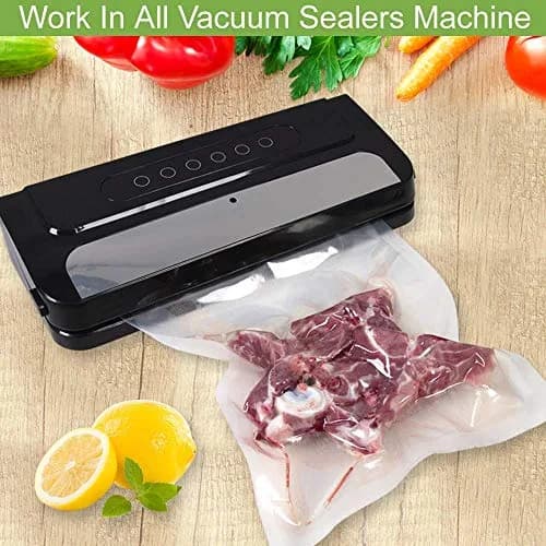 MakMeFre 100 Pint 6x10Inch Vacuum Sealer Bags for Food Storage | BPA Free, Commercial Grade, Long Shelf Life thumbnail 2