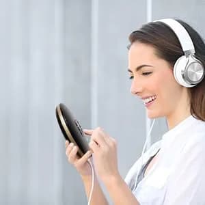 HOTT CD711T Portable CD Player with Bluetooth 5.0, 45s Anti-Shock, 7-Hour Rechargeable Battery | Black thumbnail 10