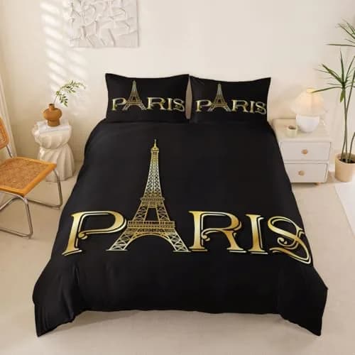 Erosebridal Paris Bedding Set Queen Size | Modern Kids Eiffel Tower Bedding for Teens & Bedroom Decor thumbnail 4