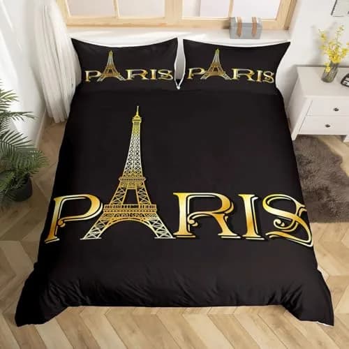 Erosebridal Paris Bedding Set Queen Size | Modern Kids Eiffel Tower Bedding for Teens & Bedroom Decor thumbnail 6