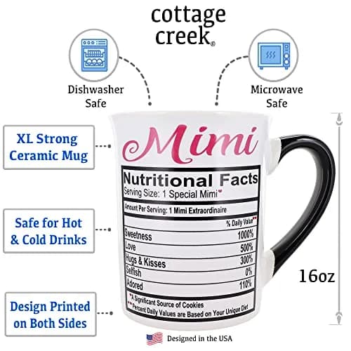 Cottage Creek Mimi Mug 16 oz Ceramic | Grandma Gift, Mom & Nana Coffee Cup thumbnail 2