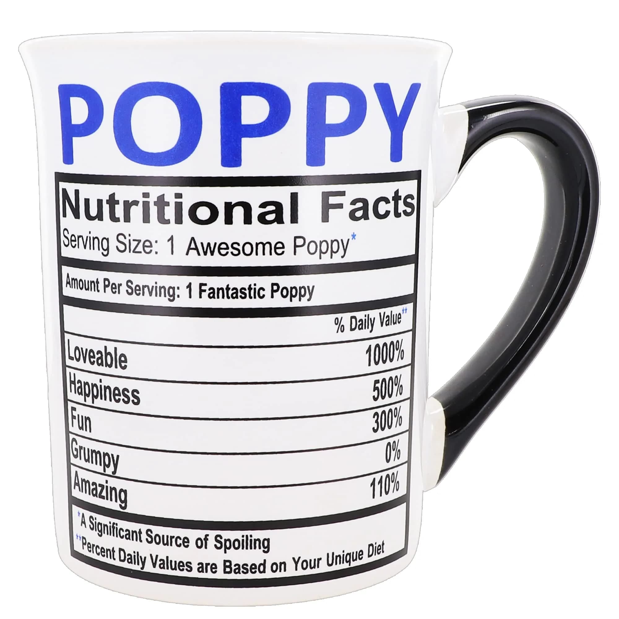Cottage Creek Ceramic Coffee Mug 16oz Large Poppy | Grandpa Gift, Dad Mug, Novelty Coffee Cup - main product image