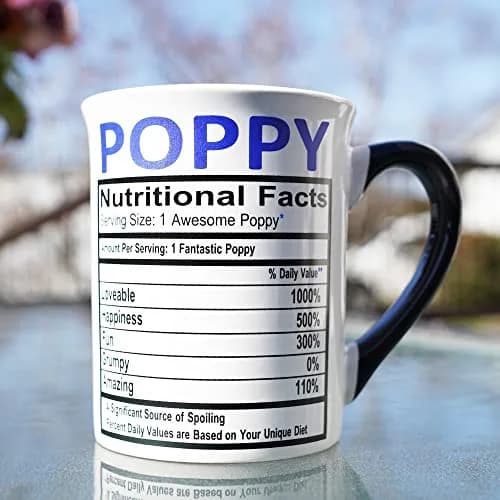 Cottage Creek Ceramic Coffee Mug 16oz Large Poppy | Grandpa Gift, Dad Mug, Novelty Coffee Cup thumbnail 5