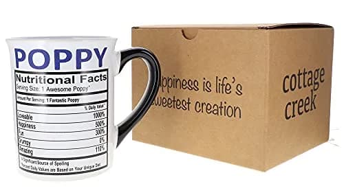Cottage Creek Ceramic Coffee Mug 16oz Large Poppy | Grandpa Gift, Dad Mug, Novelty Coffee Cup thumbnail 7