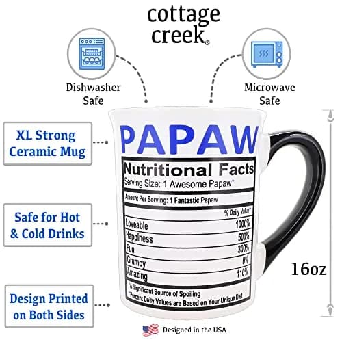 Cottage Creek Papaw Coffee Mug 16oz Ceramic Coffee Cup | Dad & Grandpa Gift with Sentimental Message thumbnail 2