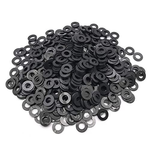 NACX 500Pcs Black Nylon Flat Washers M5 x 10mm x 1mm | Electrical & Electronic Assembly Support thumbnail 3