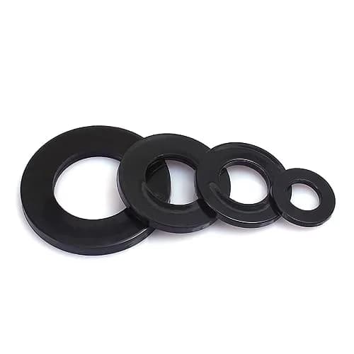 NACX Nylon Flat Washer M8 x 16mm | Black Nylon Spacer for Electrical & Mechanical Use thumbnail 1