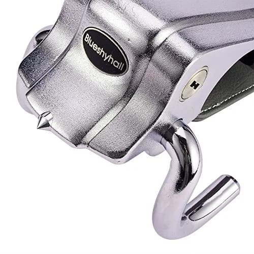 Blueshyhall Vehicle Steering Wheel Lock, Anti Theft Lock with Safety Hammer, Grey | Heavy Duty Security Device thumbnail 2