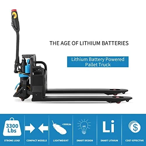 APOLLOLIFT Electric Pallet Jack 48"x27" | 3300lbs Capacity, Lithium Battery, Regenerative Braking thumbnail 6