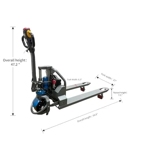 APOLLOLIFT Electric Pallet Jack 48"x27" | 3300lbs Capacity, Lithium Battery, Regenerative Braking thumbnail 3