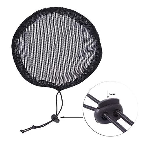 YANTAISIYU Black Ponytail Hair Net with Elastic Drawstring | Durable Nylon, 5 pcs for Hair Bun & Wig Making (Round, 15cm Diameter) thumbnail 4