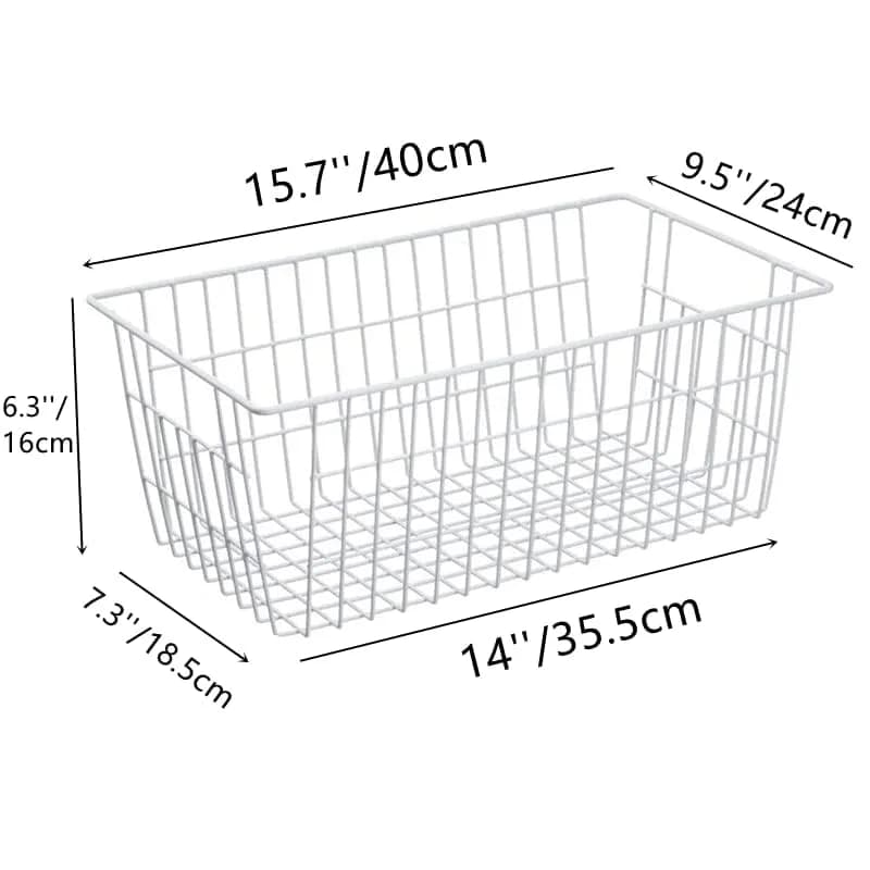 Slideep Farmhouse Storage Baskets 2 Pack | Rustic Kitchen & Home Organizer (70-120c) thumbnail 5