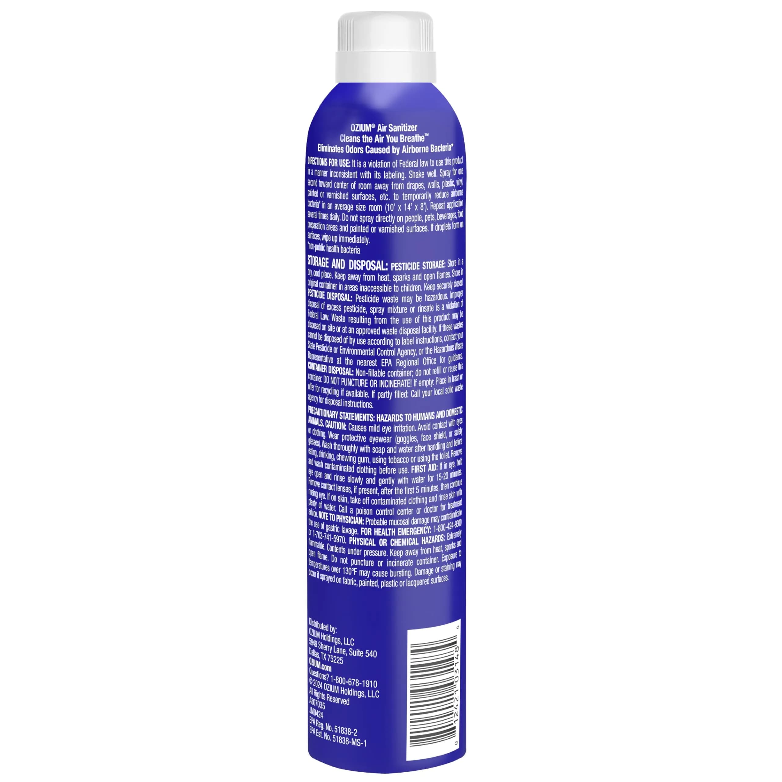 Ozium Vanilla Air Sanitizer & Odor Eliminator Spray 236ml (8 Fl Oz) | Eliminates Stubborn Odors - view 8