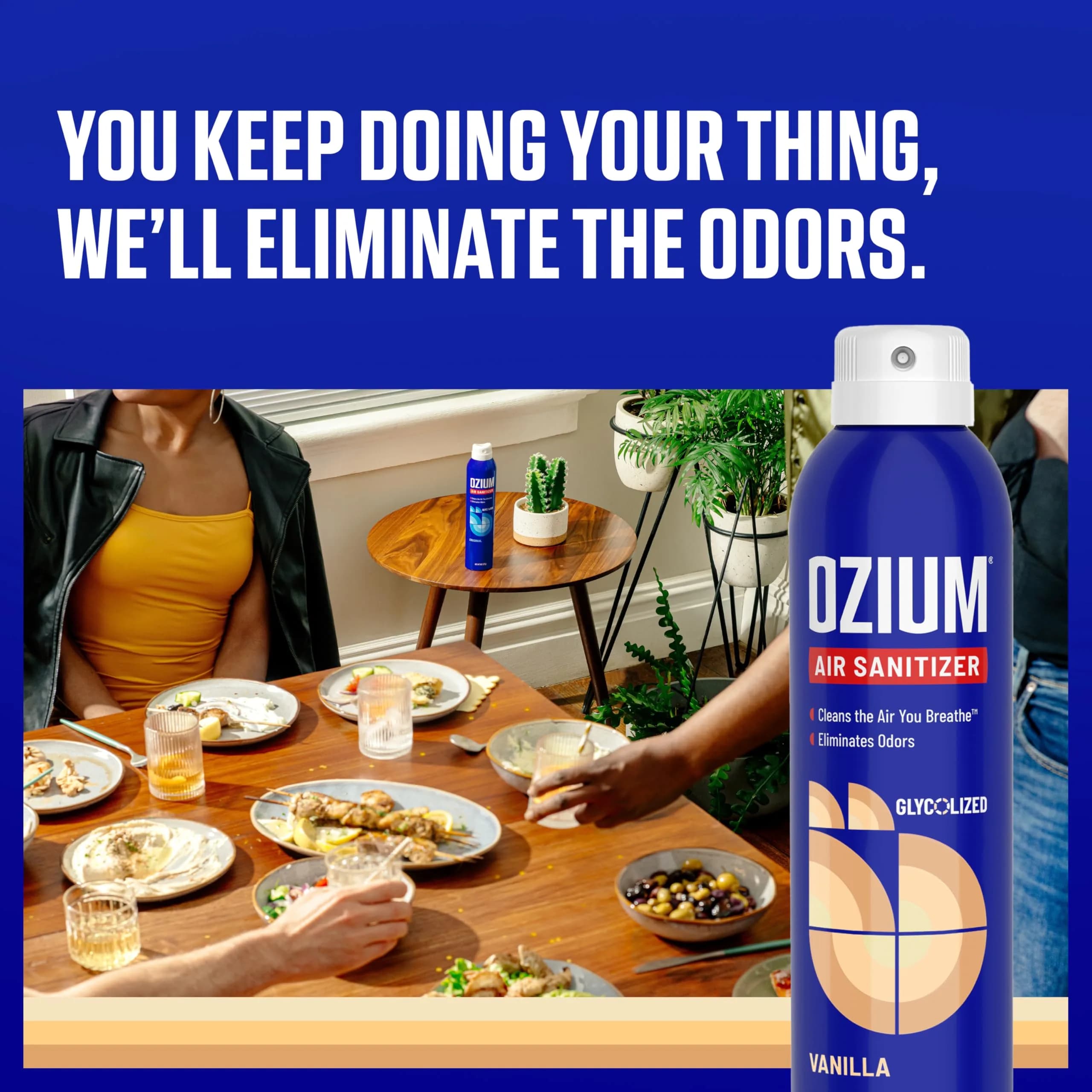 Ozium Vanilla Air Sanitizer & Odor Eliminator Spray 236ml (8 Fl Oz) | Eliminates Stubborn Odors - view 2