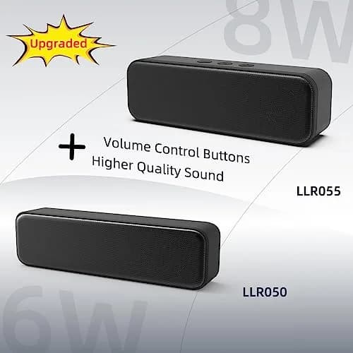 LIELONGREN Upgraded Computer Speakers 286g (10.1 oz) | Plug-n-Play USB Sound Bar with Stereo Loud Sound thumbnail 8