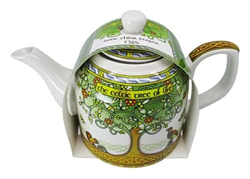 Royal Tara Tree of Life Porcelain Teapot | Celtic Bone China 650ml | Irish Design thumbnail 1