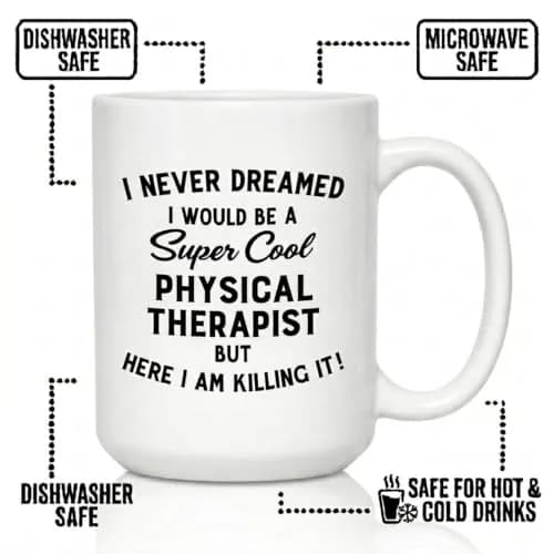 Artisan Owl I Never Dreamed I Would Be A Cool Therapist Mug 15oz | Funny Therapist Coffee Mug for Physical & Occupational Therapists thumbnail 3