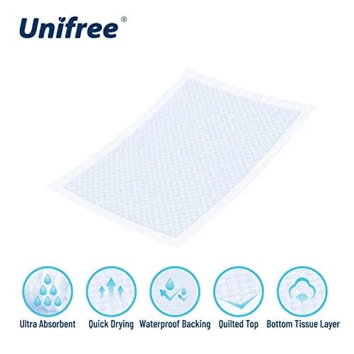 UNIFREE Disposable Underpads 36x36 Inch | Super Absorbent Bed & Incontinence Pad for Adults & Pets thumbnail 4